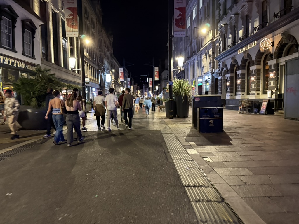 walking the streets of cardiff at night